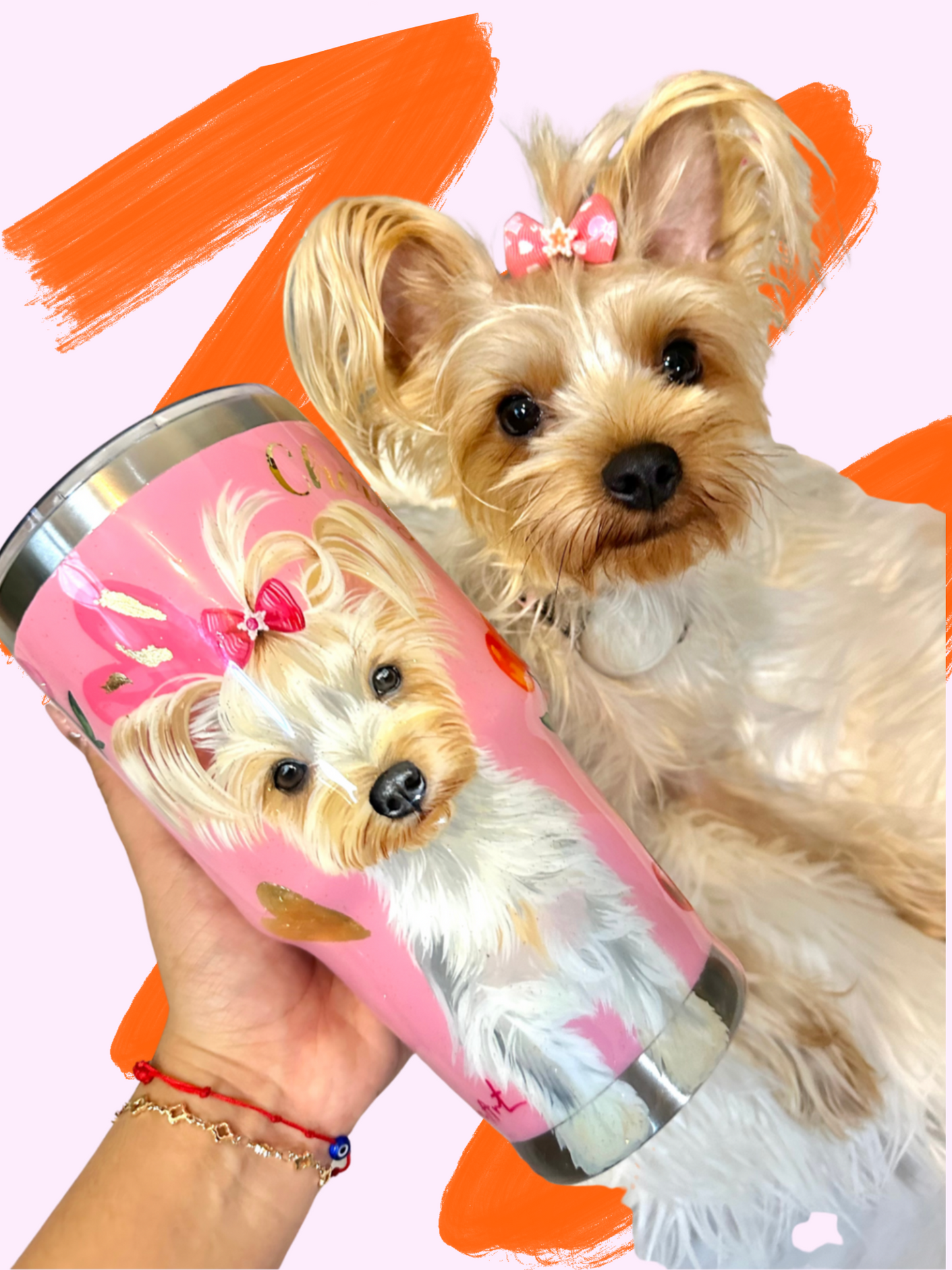 Hand-Painted Stainless Steel Tumbler - 30 oz