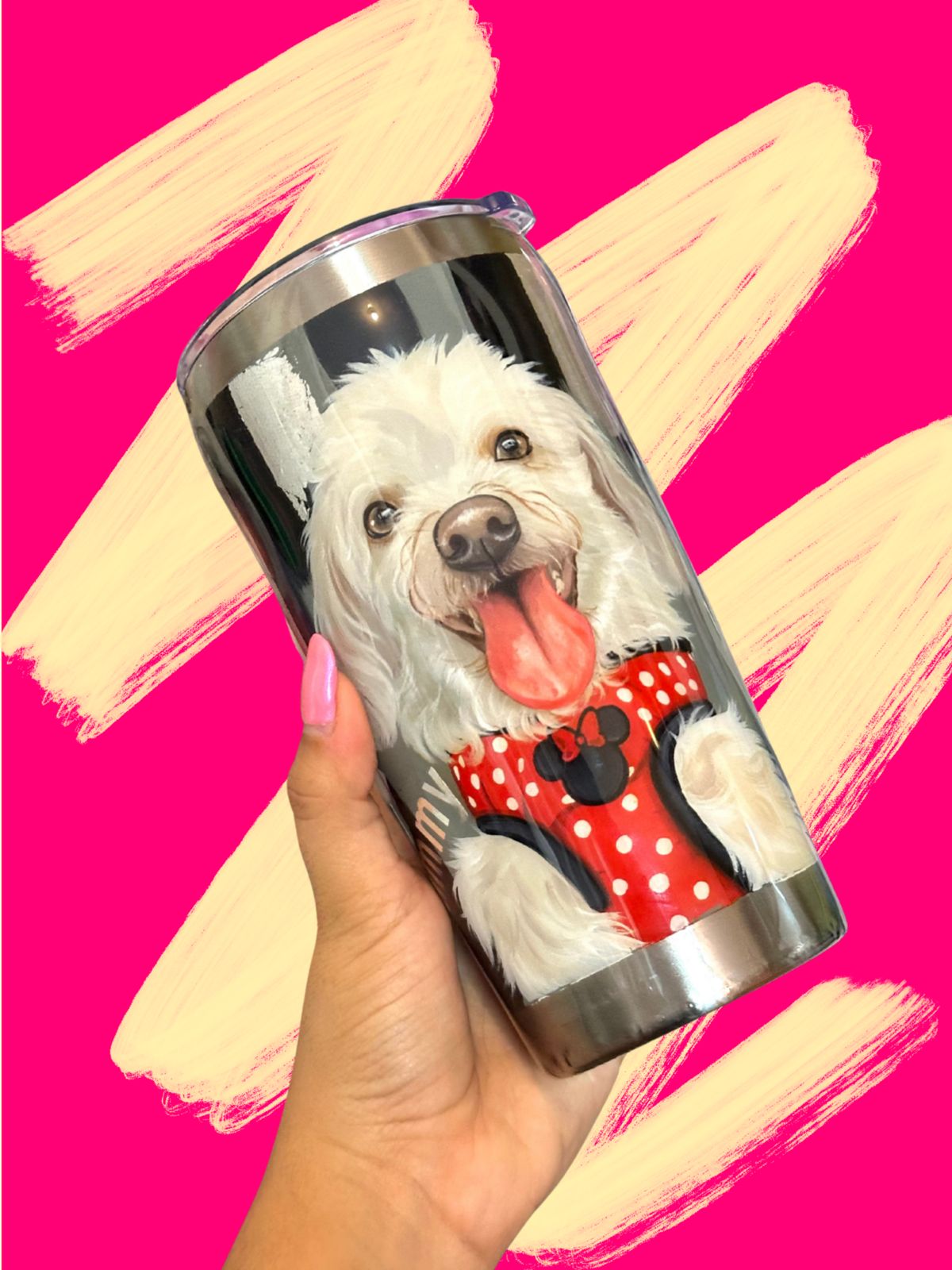 Hand-Painted Stainless Steel Tapered Tumbler - 20 oz