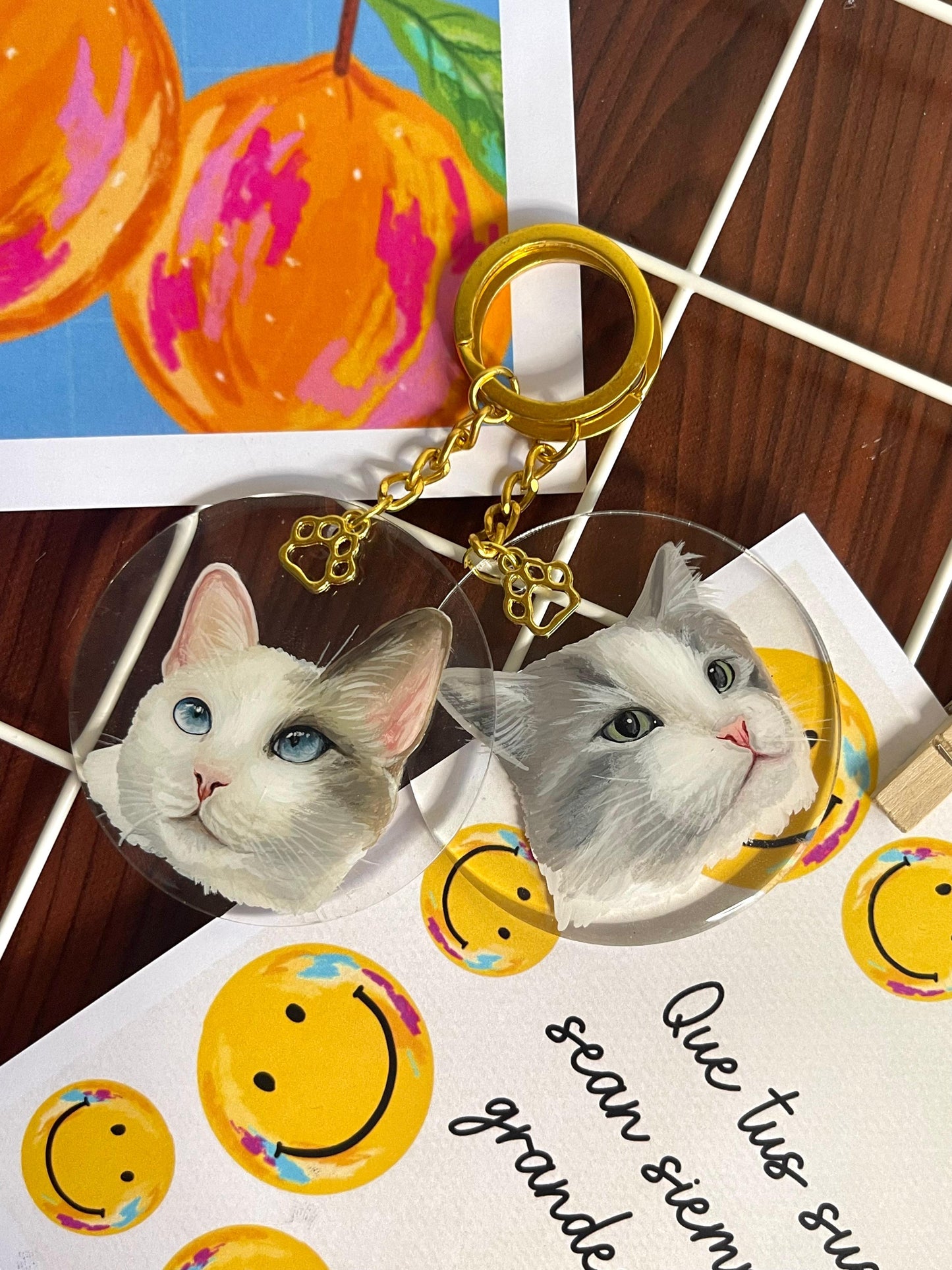 Custom Pet Portrait Keychain