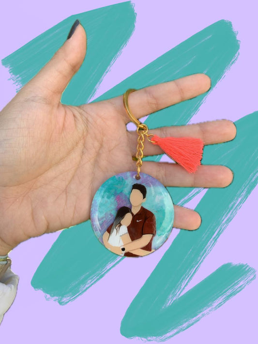 Custom Keychain With Ilustration